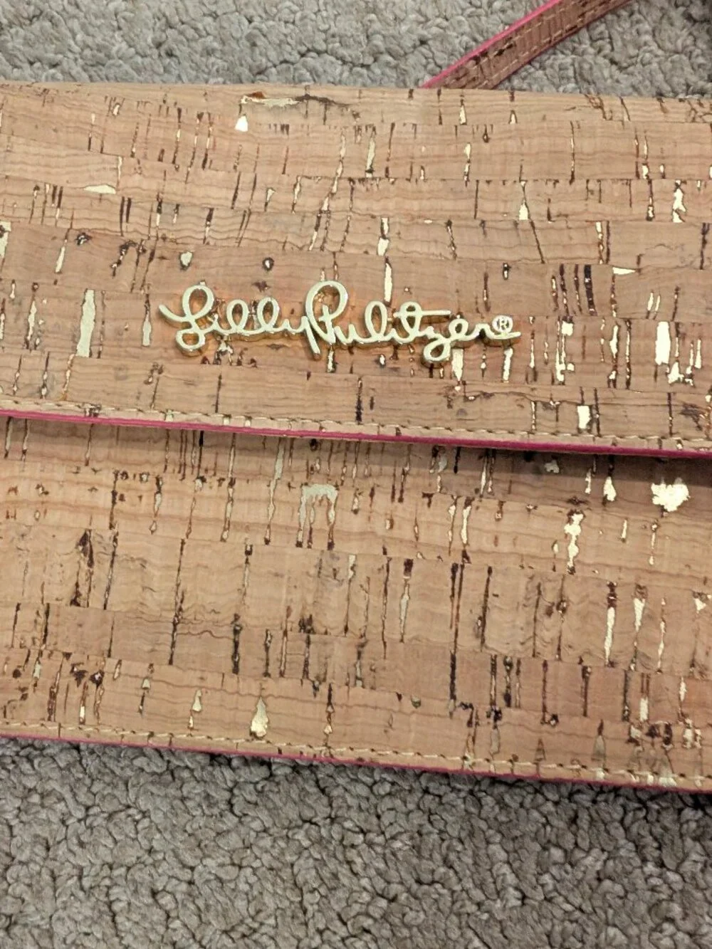 Lilly Pulitzer Madigan Cork Crossbody Clutch bag small